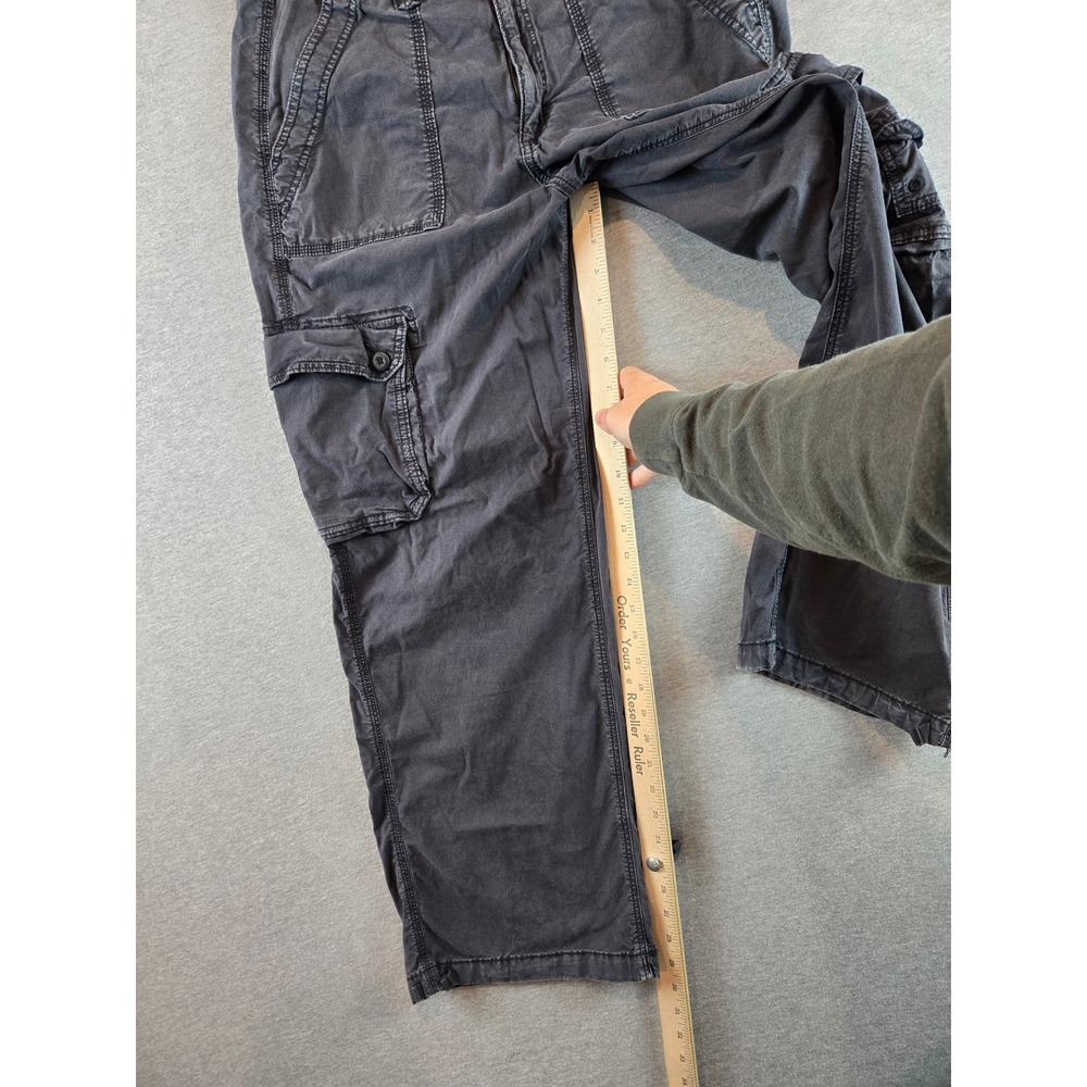 American Eagle Pants Womens 12 Charcoal Gray‎ Baggy Jogger Cargo Stretch Utility - Picture 11 of 12